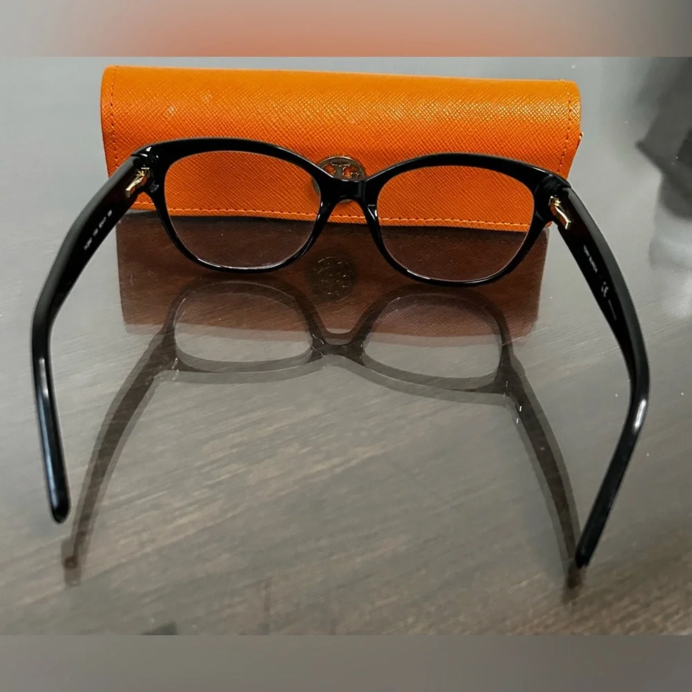 Tory Burch Prescription Glasses with Orange Case - Picture 2 of 5